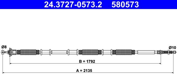 ATE 24.3727-0573.2 - Cable, parking brake onlydrive.pro