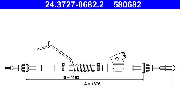 ATE 24.3727-0682.2 - Cable, parking brake onlydrive.pro