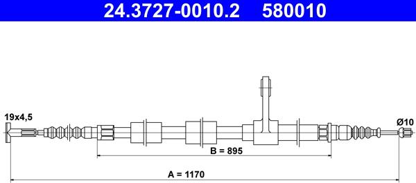 ATE 24.3727-0010.2 - Cable, parking brake onlydrive.pro