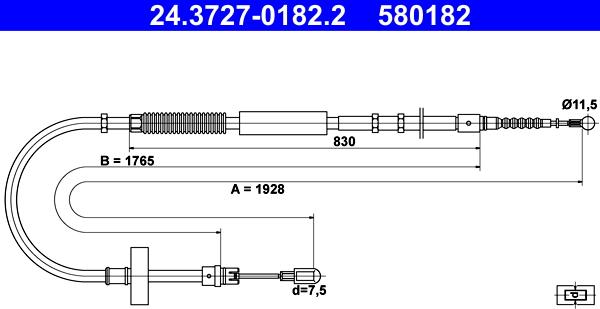 ATE 24.3727-0182.2 - Vaijeri, seisontajarru onlydrive.pro