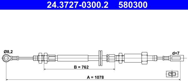 ATE 24.3727-0300.2 - Trosas, stovėjimo stabdys onlydrive.pro