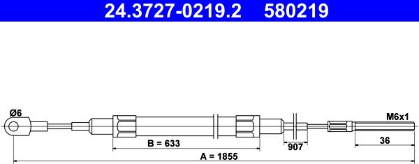 ATE 24.3727-0219.2 - Cable, parking brake onlydrive.pro