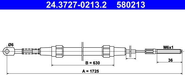 ATE 24.3727-0213.2 - Trosas, stovėjimo stabdys onlydrive.pro