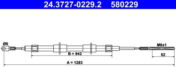 ATE 24.3727-0229.2 - Cable, parking brake onlydrive.pro