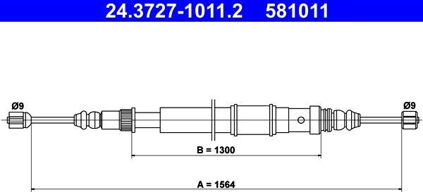 ATE 24.3727-1011.2 - Trosas, stovėjimo stabdys onlydrive.pro