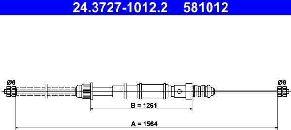 ATE 24.3727-1012.2 - Trosas, stovėjimo stabdys onlydrive.pro