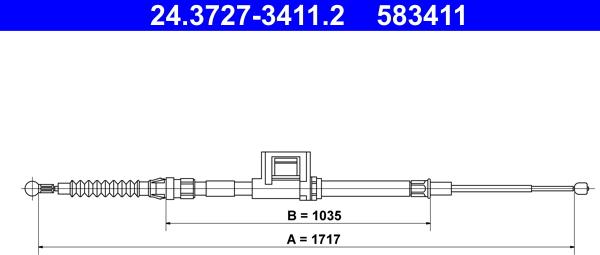 ATE 24.3727-3411.2 - Cable, parking brake onlydrive.pro