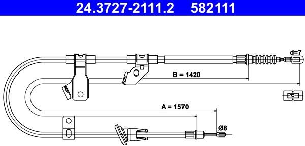 ATE 24.3727-2111.2 - Cable, parking brake onlydrive.pro