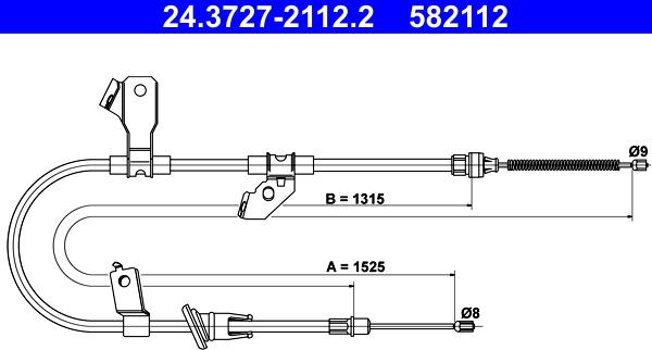 ATE 24.3727-2112.2 - Cable, parking brake onlydrive.pro