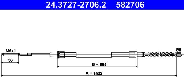 ATE 24.3727-2706.2 - Cable, parking brake onlydrive.pro