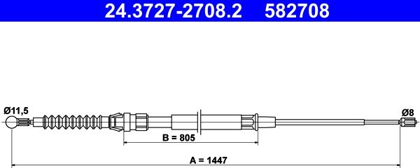 ATE 24.3727-2708.2 - Trose, Stāvbremžu sistēma onlydrive.pro