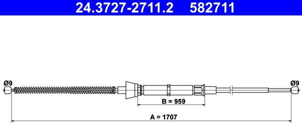 ATE 24.3727-2711.2 - Cable, parking brake onlydrive.pro