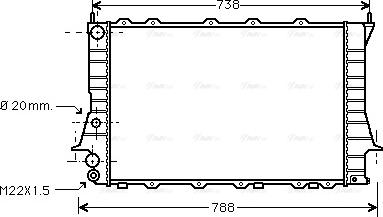 Ava Quality Cooling AIA2077 - Radiator, engine cooling onlydrive.pro