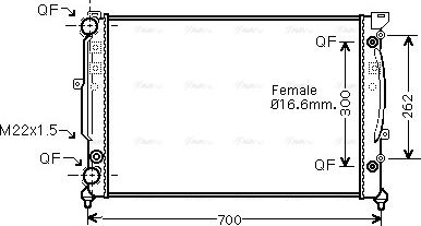 Ava Quality Cooling AIA2122 - Radiator, engine cooling onlydrive.pro
