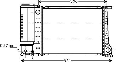 Ava Quality Cooling BW 2101 - Radiator, engine cooling onlydrive.pro