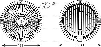 Ava Quality Cooling BW C322 - Sajūgs, Radiatora ventilators onlydrive.pro