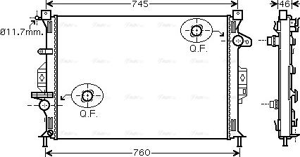 Ava Quality Cooling FDA2421 - Радиатор, охлаждение двигателя onlydrive.pro