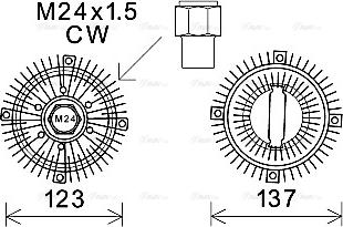 Ava Quality Cooling FDC447 - Sajūgs, Radiatora ventilators onlydrive.pro