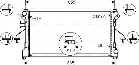 Ava Quality Cooling FT2464 - Радиатор, охлаждение двигателя onlydrive.pro