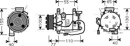 Ava Quality Cooling HDAK208 - Compressor, air conditioning onlydrive.pro