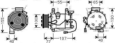 Ava Quality Cooling HDAK232 - Compressor, air conditioning onlydrive.pro