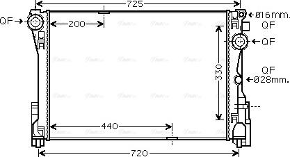 Ava Quality Cooling MSA2575 - Radiator, engine cooling onlydrive.pro