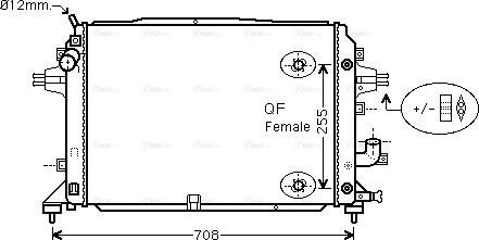 Ava Quality Cooling OLA2460 - Radiator, engine cooling onlydrive.pro