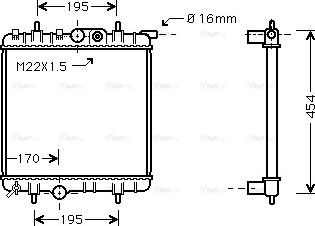 Ava Quality Cooling PE 2243 - Radiaator,mootorijahutus onlydrive.pro