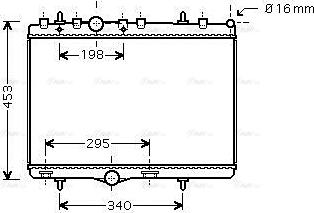 Ava Quality Cooling PEA2290 - Radiator, engine cooling onlydrive.pro