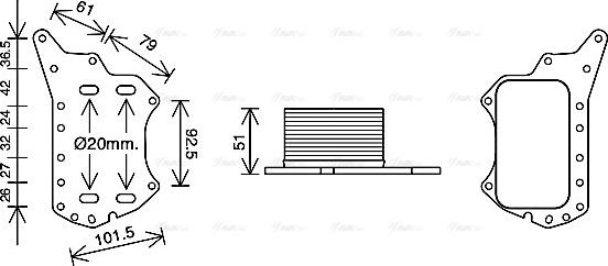 Ava Quality Cooling RT3638 - Eļļas radiators, Motoreļļa onlydrive.pro