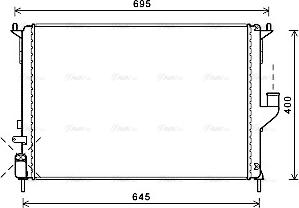 Ava Quality Cooling RTA2477 - Radiator, engine cooling onlydrive.pro