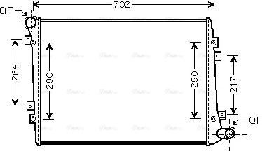 Ava Quality Cooling VN2224 - Радиатор, охлаждение двигателя onlydrive.pro