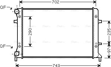 Ava Quality Cooling VN2228 - Радиатор, охлаждение двигателя onlydrive.pro