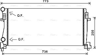 Ava Quality Cooling VNA2340 - Radiator, engine cooling onlydrive.pro
