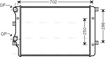 Ava Quality Cooling VNA2206 - Радиатор, охлаждение двигателя onlydrive.pro