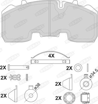 Beral 2926530004145754 - Тормозные колодки, дисковые, комплект onlydrive.pro