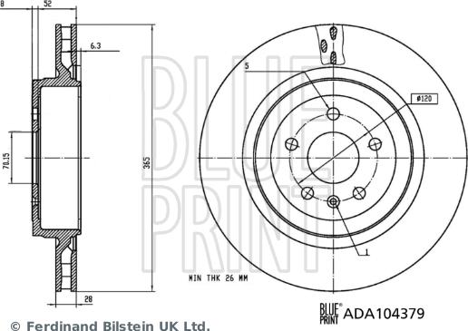 Blue Print ADA104379 - Brake Disc onlydrive.pro