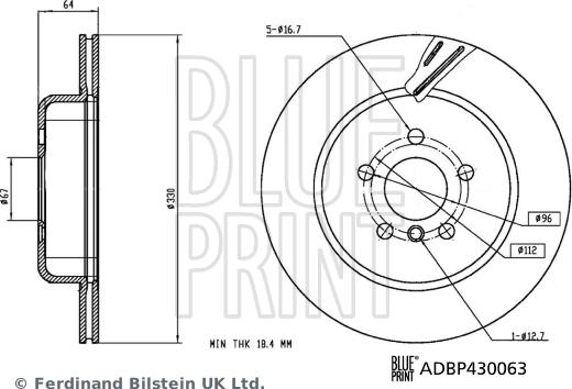 Blue Print ADBP430063 - Тормозной диск onlydrive.pro