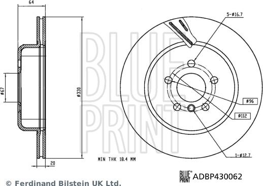 Blue Print ADBP430062 - Bremžu diski onlydrive.pro