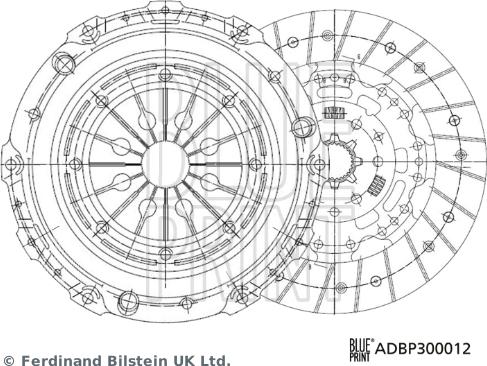 Blue Print ADBP300012 - Sankabos komplektas onlydrive.pro