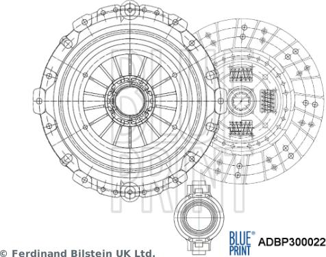 Blue Print ADBP300022 - Clutch Kit onlydrive.pro