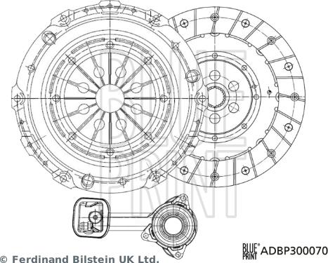 Blue Print ADBP300070 - Clutch Kit onlydrive.pro