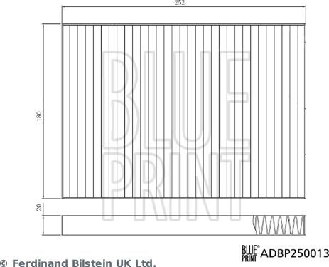 Blue Print ADBP250013 - Filter, interior air onlydrive.pro