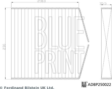 Blue Print ADBP250022 - Filtras, salono oras onlydrive.pro