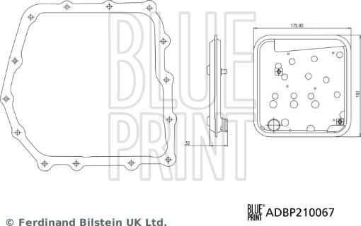 Blue Print ADBP210067 - Hydrauliikkasuodatin, automaattivaihteisto onlydrive.pro