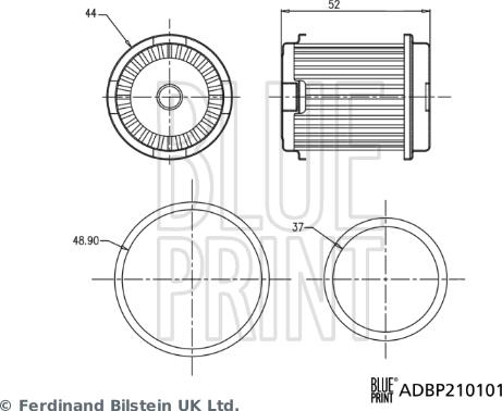 Blue Print ADBP210101 - Hidraulinis filtras, automatinė transmisija onlydrive.pro