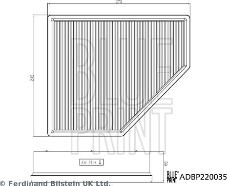 Blue Print ADBP220035 - Oro filtras onlydrive.pro