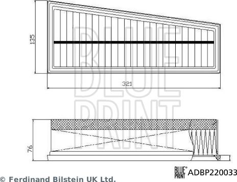 Blue Print ADBP220033 - Ilmansuodatin onlydrive.pro