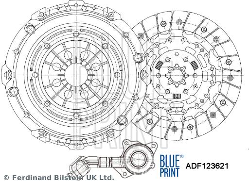 Blue Print ADF123621 - Clutch Kit onlydrive.pro