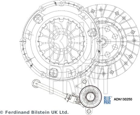 Blue Print ADN130250 - Комплект сцепления onlydrive.pro